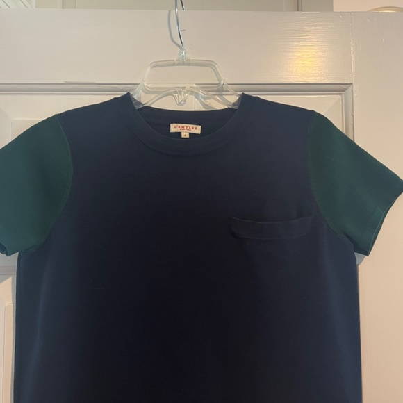 Demylee Navy and Green Tunic /Sweater Dress - Picture 3 of 3